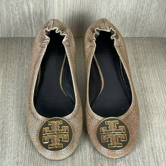 Tory Burch Shoes - Tory Burch Women's Reva Ballet Flat Shoe Brown 6M